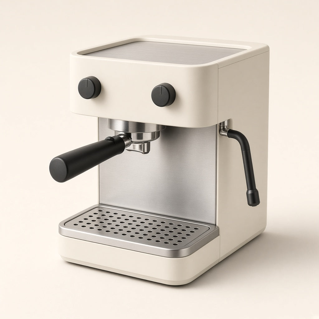 CUISINEA Barista One, machine à expresso ivoire avec porte-filtre