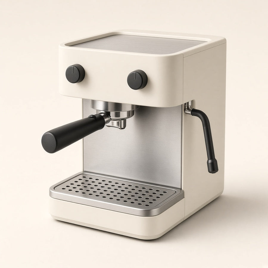 CUISINEA Barista One, machine à expresso ivoire avec porte-filtre